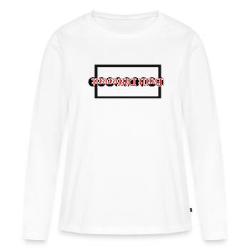 Construit différemment - À l’envers - T-shirt manches longues Premium bio Femme - blanc - Devant - Julia (174cm)