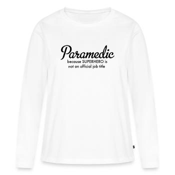 ambulanciers - T-shirt manches longues Premium bio Femme - blanc - Devant - Julia (174cm)