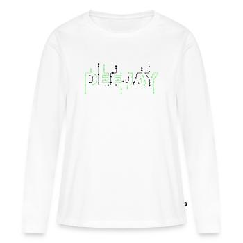 DEEJAY PFEILE SW - Frauen Premium Bio Langarmshirt - Weiß - Vorne - Julia (174cm)