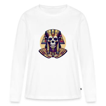 Pharaoh's sake - Women's Premium Organic Long Sleeve Shirt - white - Front - Julia (174cm)