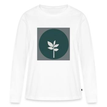 Durabilité - T-shirt manches longues Premium bio Femme - blanc - Devant - Julia (174cm)