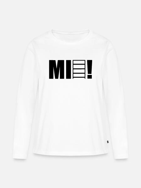 Mir egal - Frauen Premium Bio Langarmshirt - Weiß