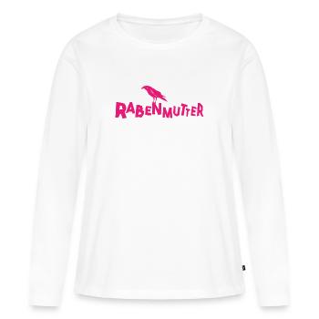 Rabenmutter - Mutter - Mama - Mami - Rabe - Frauen Premium Bio Langarmshirt - Weiß - Vorne - Julia (174cm)