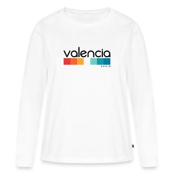 Valence - Espagne - Espagne - Espagne - T-shirt manches longues Premium bio Femme - blanc - Devant - Julia (174cm)