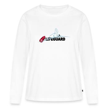 Lifeguard sauveteur aquatique - T-shirt manches longues Premium bio Femme - blanc - Devant - Julia (174cm)