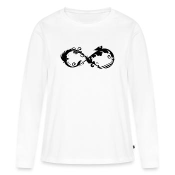 Un symbole de l'infini - T-shirt manches longues Premium bio Femme - blanc - Devant - Julia (174cm)