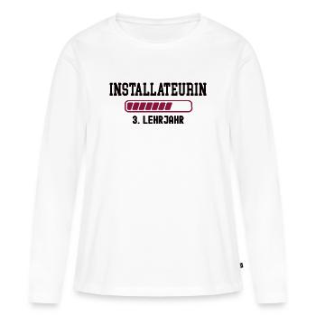 Apprenticeship as a plumber in the 3rd year of apprenticeship as a plumber - Women's Premium Organic Long Sleeve Shirt - white - Front - Julia (174cm)