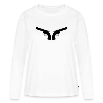 Armes - T-shirt manches longues Premium bio Femme - blanc - Devant - Julia (174cm)