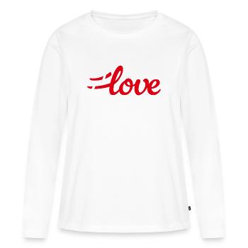 Hashtag Amour Amour Mariage Citations cool couple - T-shirt manches longues Premium bio Femme - blanc - Devant - Julia (174cm)