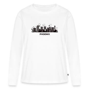 Phéniciens Skyline Phoenix - T-shirt manches longues Premium bio Femme - blanc - Devant - Julia (174cm)