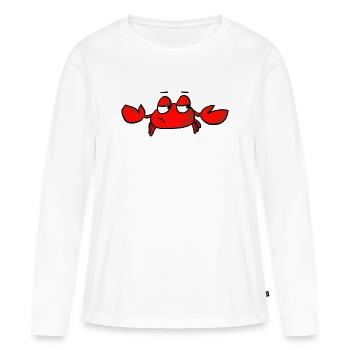 Crabe indifférent - T-shirt manches longues Premium bio Femme - blanc - Devant - Julia (174cm)
