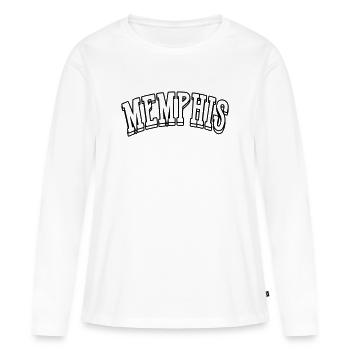 Maillot de Memphis - T-shirt manches longues Premium bio Femme - blanc - Devant - Julia (174cm)
