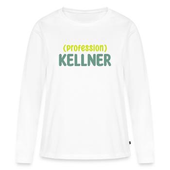 kellner - Frauen Premium Bio Langarmshirt - Weiß - Vorne - Julia (174cm)