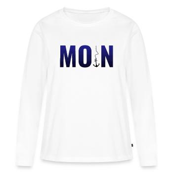 Bonjour - T-shirt manches longues Premium bio Femme - blanc - Devant - Julia (174cm)