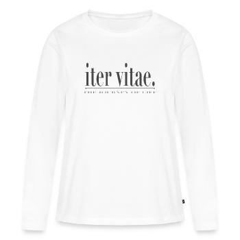 Journey of Life - Frauen Premium Bio Langarmshirt - Weiß - Vorne - Julia (174cm)