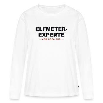 Elfmeter Experte Sofa - Frauen Premium Bio Langarmshirt - Weiß - Vorne - Julia (174cm)