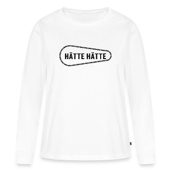 Hätte Hätte Fahrradkette – Geschenk für Radfahrer - Frauen Premium Bio Langarmshirt - Weiß - Vorne - Julia (174cm)
