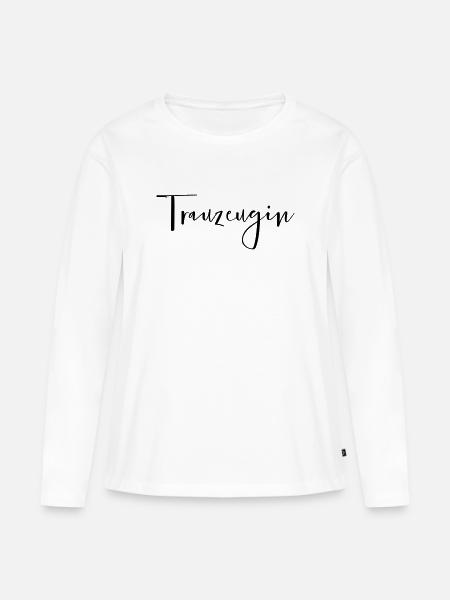 Trauzeugin Freundin Junggesellinnenabschied - Frauen Premium Bio Langarmshirt - Weiß