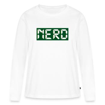 Nerd - Women's Premium Organic Long Sleeve Shirt - white - Front - Julia (174cm)