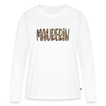 Industrie de la construction de maisons de maçon - T-shirt manches longues Premium bio Femme - blanc - Devant - Julia (174cm)