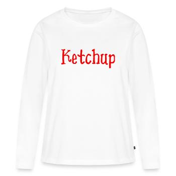 Ketchup - T-shirt manches longues Premium bio Femme - blanc - Devant - Julia (174cm)