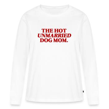 Cadeau drôle de la maman de hot-dog non mariée - T-shirt manches longues Premium bio Femme - blanc - Devant - Julia (174cm)