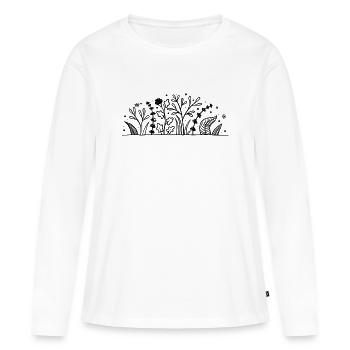 Planter - T-shirt manches longues Premium bio Femme - blanc - Devant - Julia (174cm)