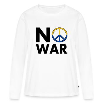 No war - Women's Premium Organic Long Sleeve Shirt - white - Front - Julia (174cm)