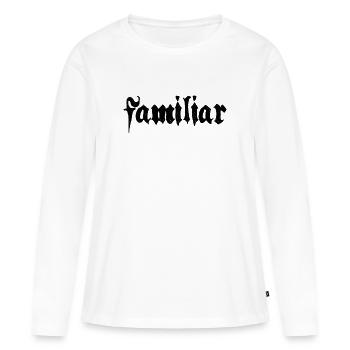 Familiar confidant - Women's Premium Organic Long Sleeve Shirt - white - Front - Julia (174cm)