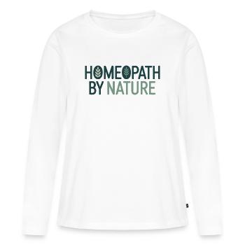 Homeopathy Homeopath By Nature Matériel professionnel - T-shirt manches longues Premium bio Femme - blanc - Devant - Julia (174cm)