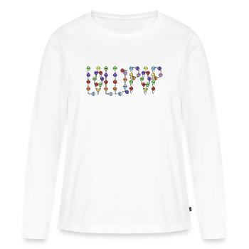 Lollipop typography - Women's Premium Organic Long Sleeve Shirt - white - Front - Julia (174cm)