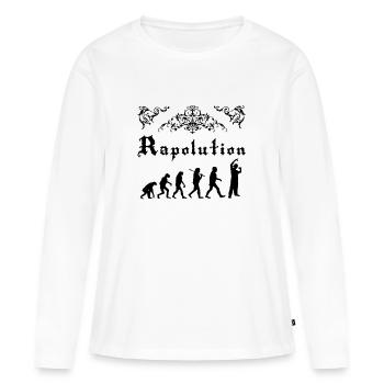 Rap Evolution - T-shirt manches longues Premium bio Femme - blanc - Devant - Julia (174cm)