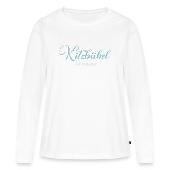KITZBÜHEL Apres-Ski Austria Österreich - T-shirt manches longues Premium bio Femme - blanc - Devant - Julia (174cm)