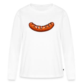Wurst sausage - Frauen Premium Bio Langarmshirt - Weiß - Vorne - Julia (174cm)
