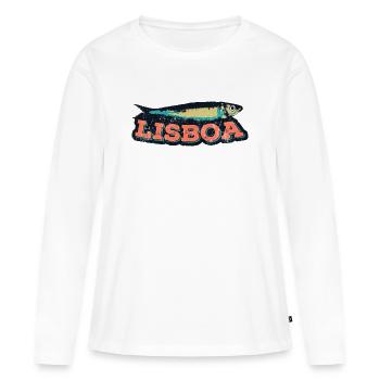Lissabon Portugal, Lissabon Festivals, Sardinen - Frauen Premium Bio Langarmshirt - Weiß - Vorne - Julia (174cm)