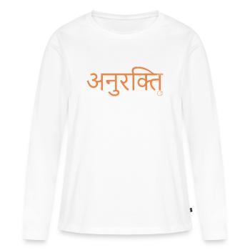 sanskrit love par CD - T-shirt manches longues Premium bio Femme - blanc - Devant - Julia (174cm)
