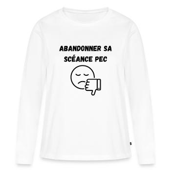 t-shirt original - T-shirt manches longues Premium bio Femme - blanc - Devant - Julia (174cm)
