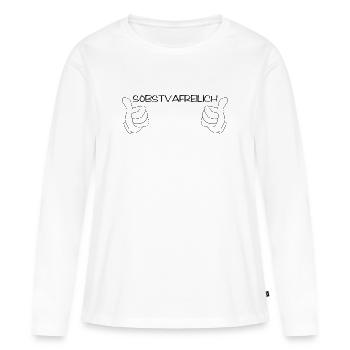 Söbstvafreilich - bien sûr, dialecte - T-shirt manches longues Premium bio Femme - blanc - Devant - Julia (174cm)