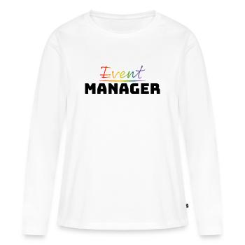 T-shirt pour CSD LGBT Event Manager - T-shirt manches longues Premium bio Femme - blanc - Devant - Julia (174cm)