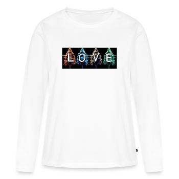 Bud Love - Women's Premium Organic Long Sleeve Shirt - white - Front - Julia (174cm)