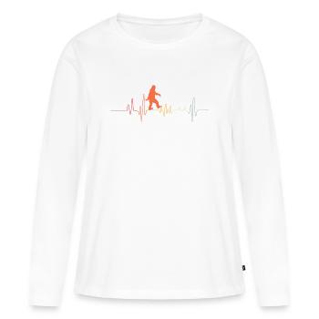 Bigfoot Sasquatch Cache-cache Dictons - T-shirt manches longues Premium bio Femme - blanc - Devant - Julia (174cm)