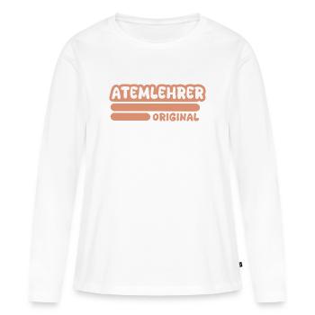 Instructeur de Respiration Gift - T-shirt manches longues Premium bio Femme - blanc - Devant - Julia (174cm)