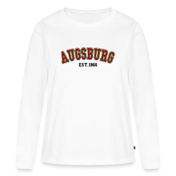 Fondé à Augsbourg en 1966 - T-shirt manches longues Premium bio Femme - blanc - Devant - Julia (174cm)