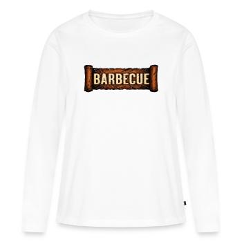 Fontaine barbecue - T-shirt manches longues Premium bio Femme - blanc - Devant - Julia (174cm)