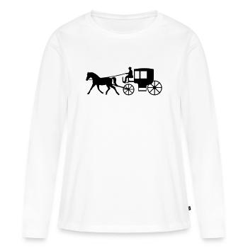entraîneur - T-shirt manches longues Premium bio Femme - blanc - Devant - Julia (174cm)