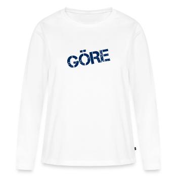 GÖRE - Frauen Premium Bio Langarmshirt - Weiß - Vorne - Julia (174cm)