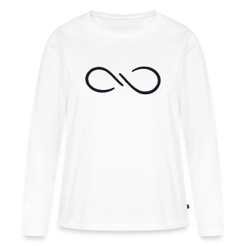 Unendlichkeitszeichen simpel - Frauen Premium Bio Langarmshirt - Weiß - Vorne - Julia (174cm)