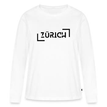 Zurich - Women's Premium Organic Long Sleeve Shirt - white - Front - Julia (174cm)
