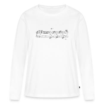 Conception de partitions de Beethoven pour Elise - T-shirt manches longues Premium bio Femme - blanc - Devant - Julia (174cm)