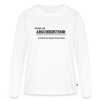 Tournée d’adieu - T-shirt manches longues Premium bio Femme - blanc - Devant - Julia (174cm)